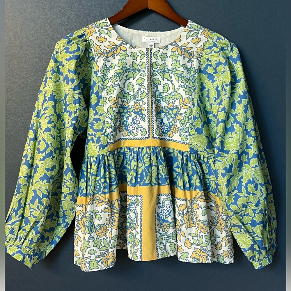 Current Air Peasant blouse multicolor size small